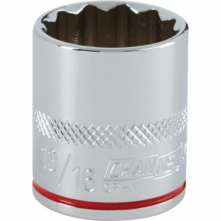 CHANNELLOCK 3/8 In. Drive 13/16 In. 12-Point Shallow Standard Socket 347248